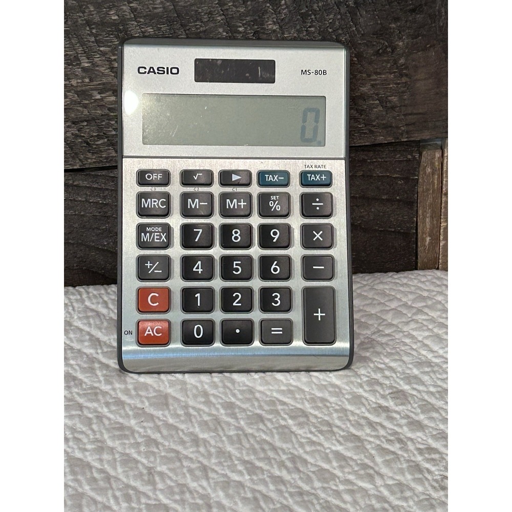 Casio Ms-80b Calculator‎ – Desktop Calculator With Tax & Currency Tools A